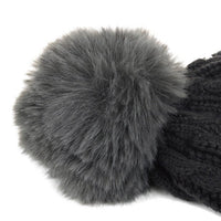 Women's Pom Pom & Pearls Knit Winter Hat - LKH5036 - Bundle Bus