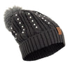 Women's Pom Pom & Pearls Knit Winter Hat - LKH5036 - Bundle Bus