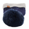 Women's Pom Pom Two-Tone Knit Winter Hat - LKH5035 - Bundle Bus