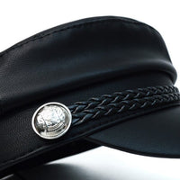 Women's Spring/Summer Black Leather Baker Cap - LSBC1200 - Bundle Bus