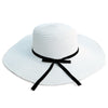 Women's Wide Brim Floppy Sun Hat with Ribbon Bowknot - LH180501 - Bundle Bus