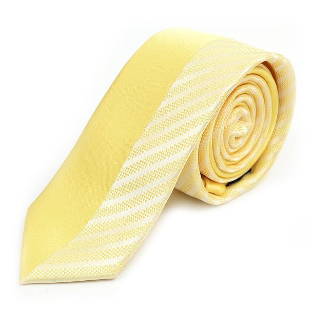 Yellow Microfiber Poly Woven 2.25" Slim Panel Tie - MPPW1612 - Bundle Bus